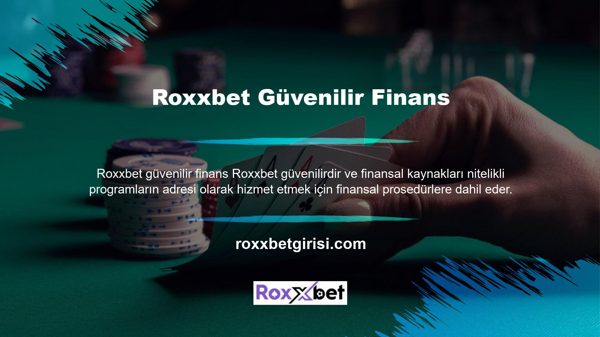 Roxxbet için mevduat prosedürleri aşağıda listelenen çeşitli programlar aracılığıyla gerçekleştirilmektedir: Roxxbet para çekme prosedürleri, verimli ve uygun maliyetli yöntemler kullanılarak hesabınıza sorunsuz bir şekilde aktarılır